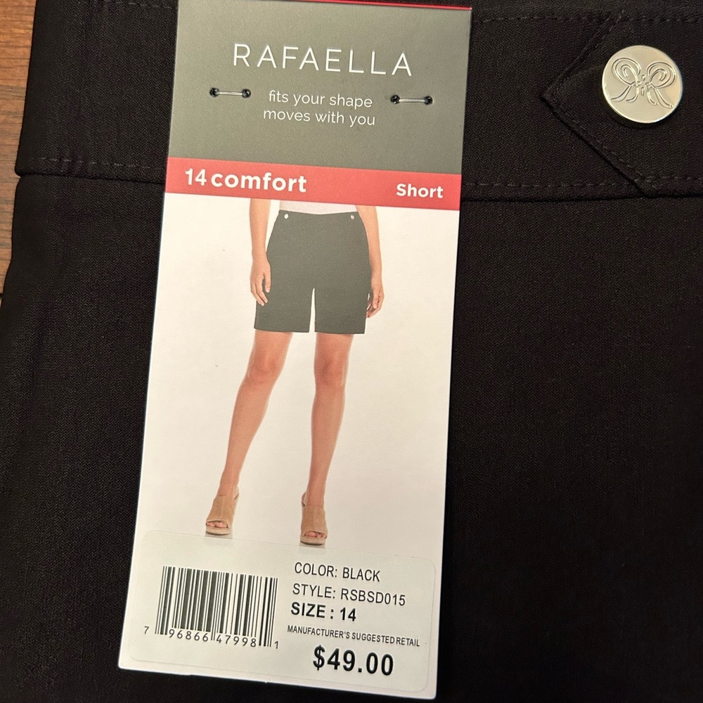 Rafaela black shorts size 14 🆕 - Picture 2 of 3